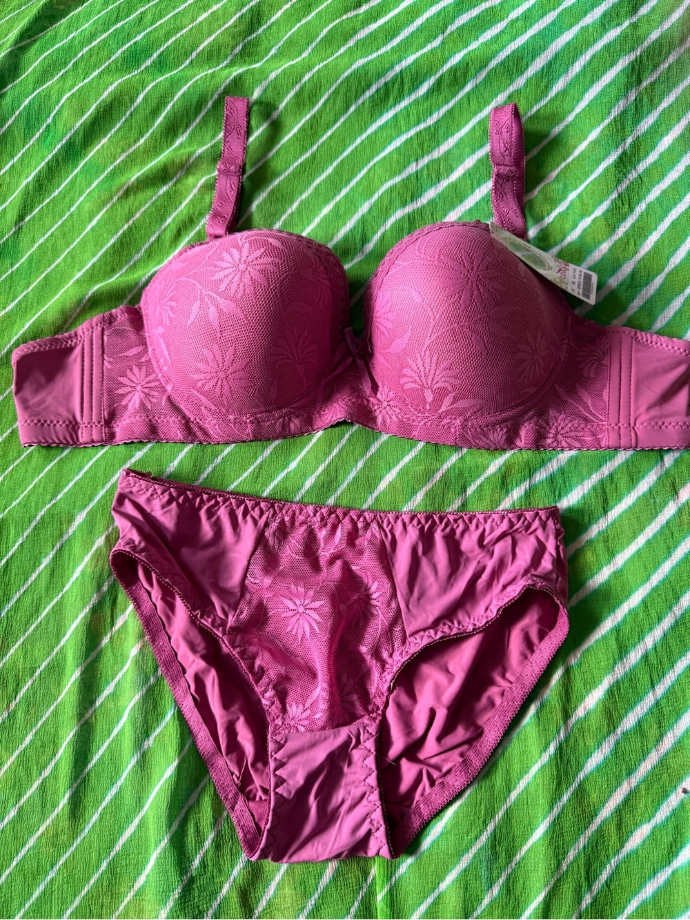 Women’s Molded Cup Bikini Set in Deep Pink